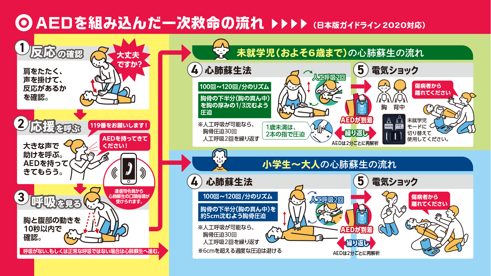 AEDを用いた一次救命