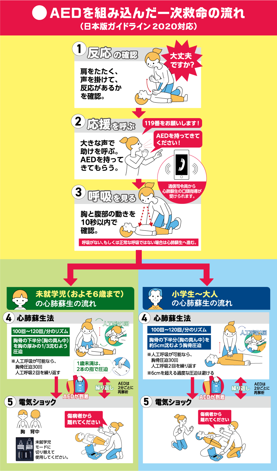AEDを用いた一次救命