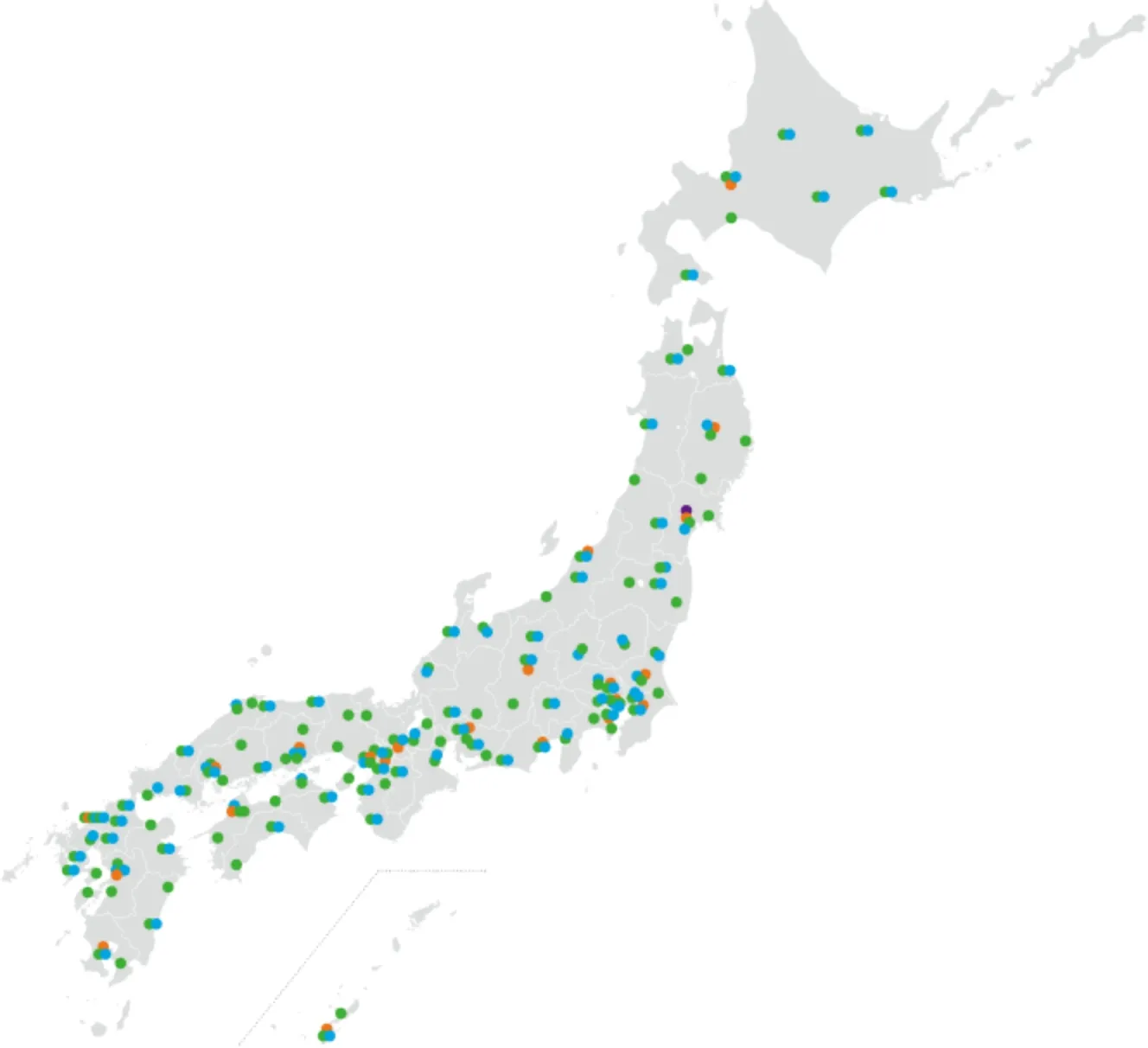 業界最多規模全国220拠点以上のネットワーク