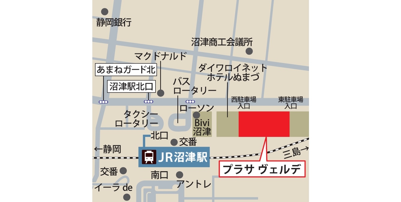 プラサヴェルデ沼津 3f 301 302会議室 への案内図 フクダ電子 プラサヴェルデ沼津 3f 301 302会議室 への案内図 フクダ電子